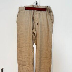Quince Linen Pant - M - Tan